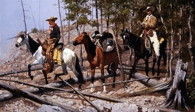 Pintura Prospecting for Cattle Range de Frederic S. Remington reproducción Foto 1 de 4