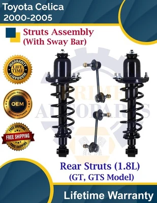 Nuevos puntales traseros OE con barra estabilizadora para Toyota Celica 2000-2005 garantía de por vida Foto 1 de 4