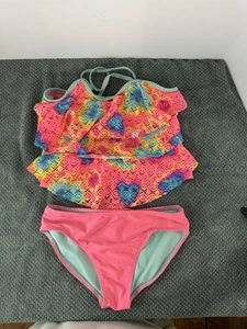 Wonder Nation Girls Swim suit Size Large (10-12) Multicolored 2 Piece - Picture 1 of 6