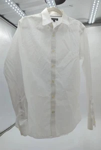 Banana Republic non-iron Tailored Long Sleeve Shirt SZ M Warm White 100% Cotton - Picture 1 of 8