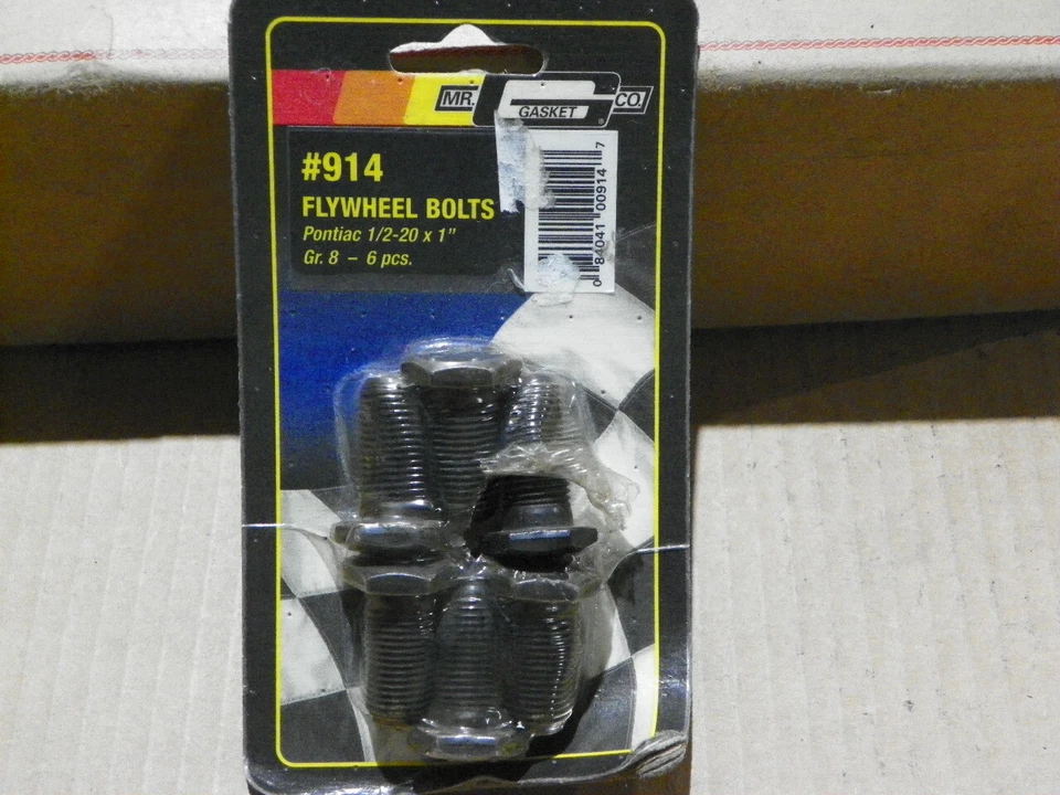 Tornillo de volante de embrague Mr Gasket 914 1/2-20 x 1" hexagonal para AMC, Dodge, Pontiac 6 piezas Foto 1 de 2