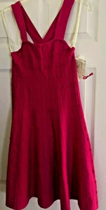 SHOSHANNA Fuschia Pink Fit & Flare Knit Sleeveless Dress New Tags MSRP $340-Med - Picture 1 of 5