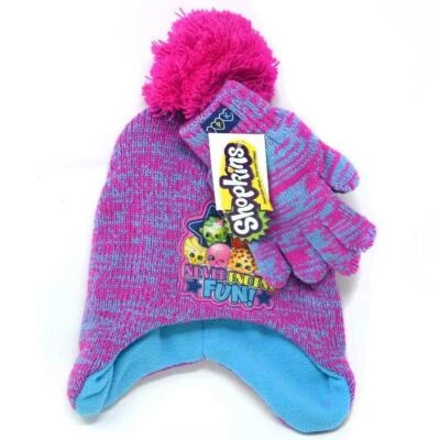 Shopkins Juego de Sombrero y Guante de Invierno para Clima Frío, Edad 4-7 Foto 1 de 3