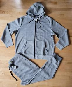 Polo Ralph Lauren Mens XXL Gray Double Knit Sweatsuit Fleece Tracksuit Set NWT - Picture 1 of 20