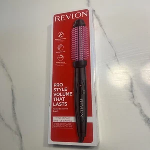 Revlon Silicone Bristle Heated Hair Styling Brush 1 inch barrel - Picture 1 of 1