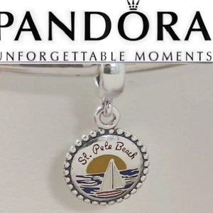 Pandora Authentic Florida Exclusive St. Pete Beach Moments Dangle Charm - Picture 1 of 4