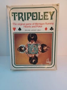 Vintage Cadaco Tripoley Game Mat Michigan Rummy No 111 1969 - Picture 1 of 4
