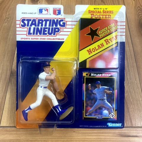 DEADSTOCK Starting Lineup Nolan Ryan Texas Rangers MLB Poster & Action Figure Cover
