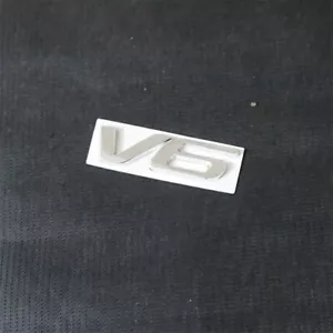 1x Small Silver Chrome V6 Sep Metal Emblem Badge Decal Sticker Engine 3D SUV AWD - Picture 1 of 19