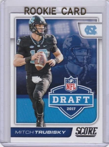 MITCHELL TRUBISKY 2017 Score NFL Draft ROOKIE CARD Chicago Bears FOOTBALL RC - Foto 1 di 2