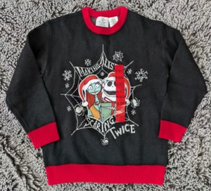 Disney Tim Burton's Nightmare Before Christmas Jack Sally Ugly Sweater M 10/12 - Picture 1 of 4