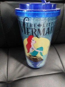 Disney Little Mermaid Ariel Tumbler with Straw Cup A5 Unused Travel Mug - Picture 1 of 12