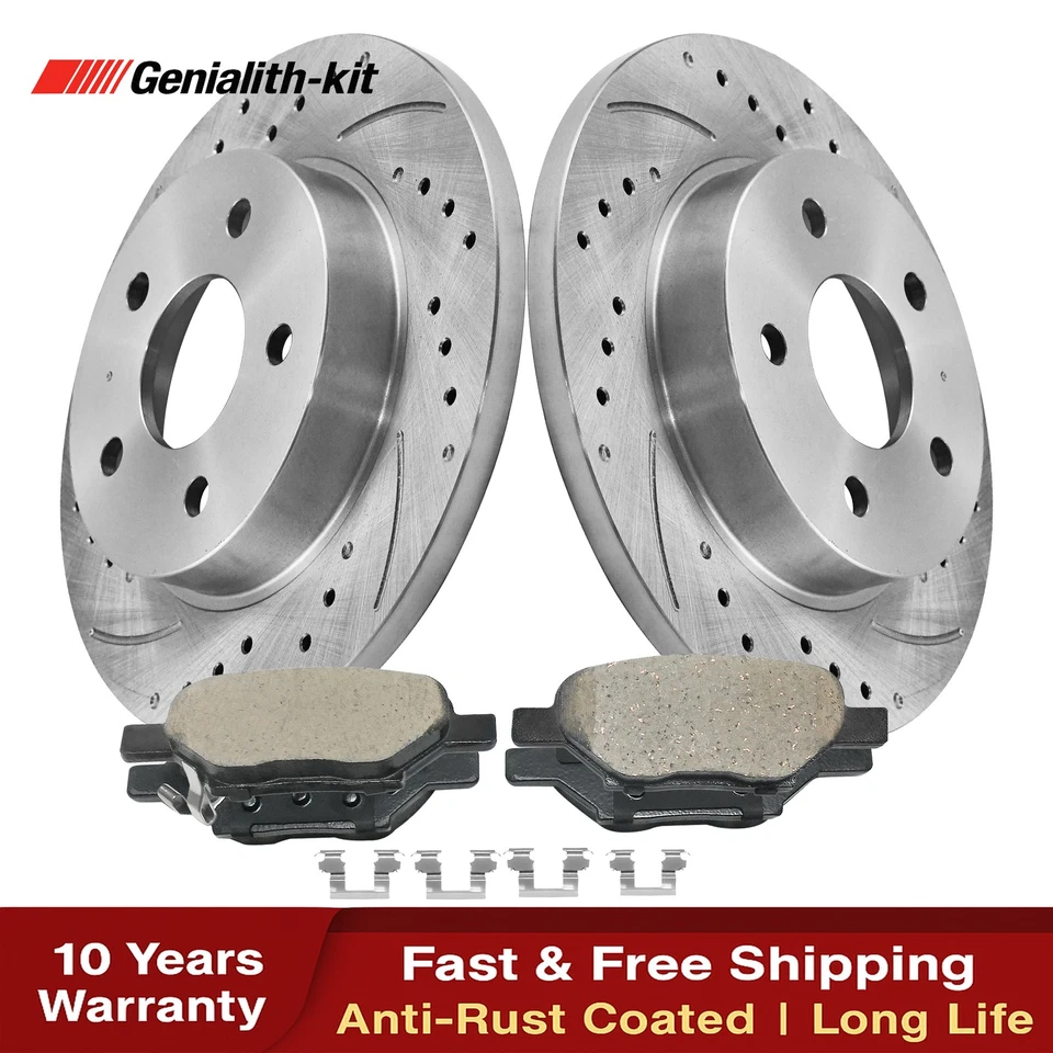 270mm Rear Brake Rotors Ceramic Pads for Chevy Malibu Pontiac G6 G5 Saturn Aura Foto 1 de 4