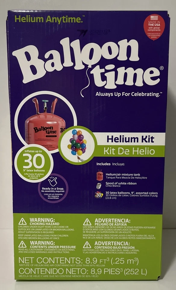 Worthington Cylinder Corp 8.9CUFT Helium Kit