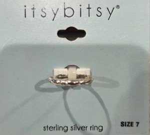 New itsybitsy Sterling Silver Ring Beaded Design from  Jcpenny Size 7 - Picture 1 of 3