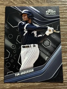 2023 Topps Chrome Black 25 Tim Anderson Chicago White Sox Baseballkarte - Bild 1 von 2