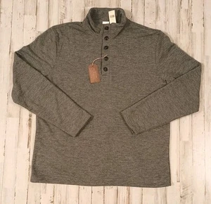 Maglione Stetson uomo L, 1/4 bottoni finto collo maglia a nido d'ape grigio western NUOVO - Foto 1 di 12