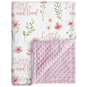 Floral Baby Blankets for Girls - Super Soft Nursery Minky Blanket, Newborn Ba... - Picture 1 of 9