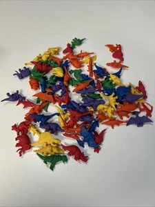 Toys Set of  80 Mini Dinosaur Counters Numbers Colors Math - Picture 1 of 6