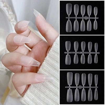 100Pcs Quick Building Acrylic Nail Tips Stiletto Coffin Square Nail Gel Tips * - Image 1 of 4