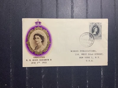 Solomon Islands 1953 1st day cover to the USA QE II Coronation BPA Cachet - Image 1 of 2