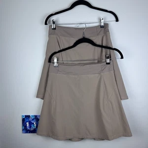 Lot of 2 Athleta Girl School Day Skort Skirt Tan Beige XXL 16 - Picture 1 of 10