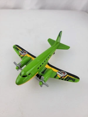 Avión de pasajeros dinosaurio verde fundido a presión de 4" de largo 68982 caja de cerillas verde  Foto 1 de 4