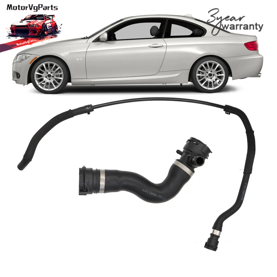 Upper Radiator Coolant Hose + Vent Hose Kit Fit for BMW 135i 135is 335i 335xi Foto 1 de 4