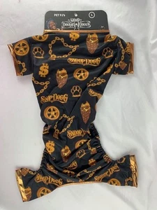Snoop Doggie Doggs Pet Dog Jammies - Black Gold - Off the Chain Outfit - Size L - Bild 1 von 7