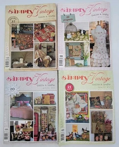 Simply Vintage 2016 & 2017 Quilt Magazine Set Of 4 (18, 20, 21 & 22) - Picture 1 of 2