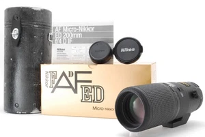 🎦【 Exc+5 in Box Case 】Nikon AF Micro Nikkor 200mm f/4 D IF ED Macro Lens JAPAN - Picture 1 of 19
