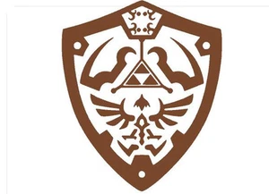Legend of Zelda Hylian Shield Wall Decor Room Decal 9" x 11" Removeable Vinyl - Picture 1 of 1