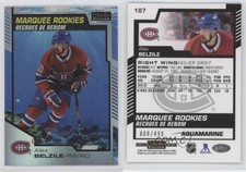 2020-21 O-Pee-Chee Platinum Marquee Rookies Aquamarine /499 Alex Belzile #187