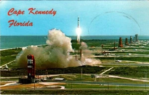 Postal cromada Cabo Kennedy Florida FL Martin's Titan Explosión PM 1973 - Imagen 1 de 2