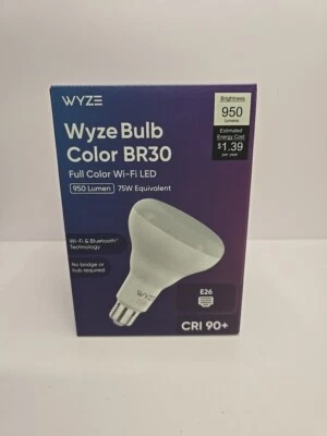 Bulb Color, BR30 Wi-Fi Smart Bulb, E26 Base, 75W Equivalent 950 Lumens, 16 Mi... - Image 1 of 3