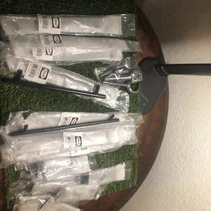 Lot Of 19 Cosmas Euro Style Bar Pull Flat Black Pulls For Cabinets#404-224FB NEW - Picture 1 of 24