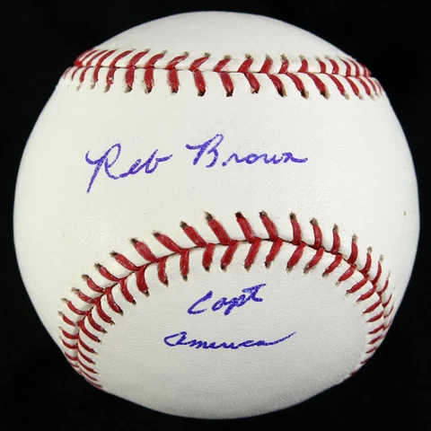 1979 Reb Brown Captain America Signed LE Baseball Cover