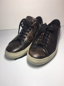 NUOVE $298 Frye scarpe da ginnastica da uomo Walker basse stringate in camoscio, indaco, US 10 - Foto 1 di 7