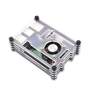 9 Layers Acrylic Transparent Case With Cooling Fan For Raspberry Pi 3B+/3B A - Picture 1 of 9