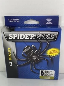 Spiderwire EZ Braid 15lb 110yd Moss Green NEW Dyneema Fishing Line Microfiber - Picture 1 of 2