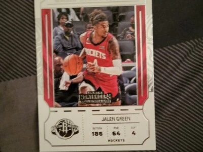 2022-23 PANINI CONTENDERS JALEN GREEN #17 GAME NIGHT TICKET HOUSTON ROCKETS - Image 1 of 2