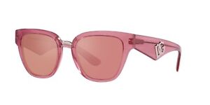 Okulary przeciwsłoneczne Dolce & Gabbana DG 4437 Fleur różowe/różowe lustrzane (3405/A4)