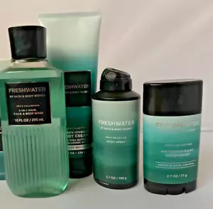 Bath & Body Works FRESHWATER Men's Collection Cream Deodorant Body Wash Spray - Picture 1 of 6
