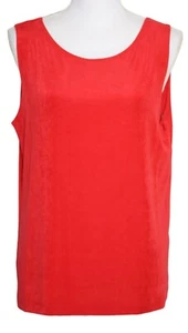 Travelers Chicos Tank Bluse Petite 2 rot ärmellos Stiletto Acetat wendbar - Bild 1 von 8