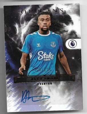2022-23 Panini Chronicles Origins Autographs Card : Alex Iwobi #128/139 - Image 1 of 2