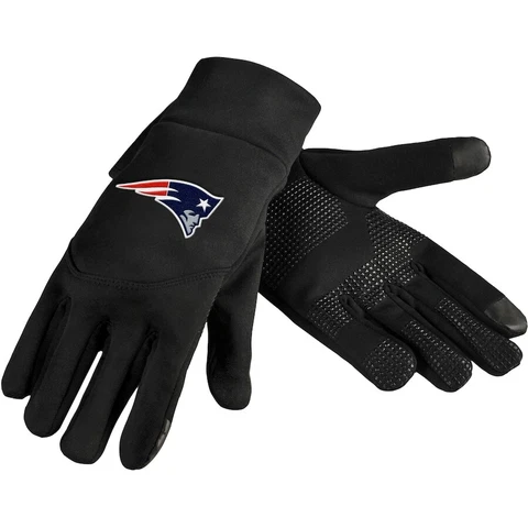 New England Patriots FOCO NFL Adult Men's Black High End Neoprene Texting Gloves Cover