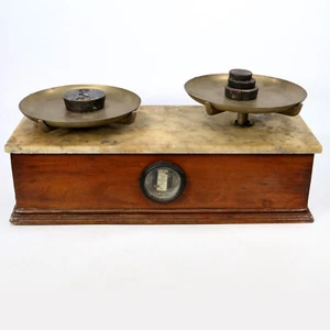 Henry Troemner Pharmacy No 82 5 lbs Antique Cast Iron Apothecary Balance Scale - Picture 1 of 15