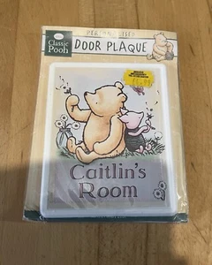 BRAND NEW Winnie the Pooh Door Plaque Caitlyn’s Room - Picture 1 of 1