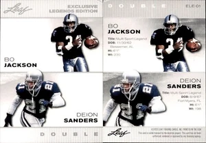 2023 Leaf Legends Edition Bo Jackson / Deion Sanders #ELE-01 Raiders / Cowboys - Picture 1 of 1