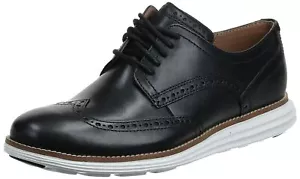 Cole Haan Men's Original Grand Shortwing Oxford _Black Leather/White12 - Picture 1 of 6